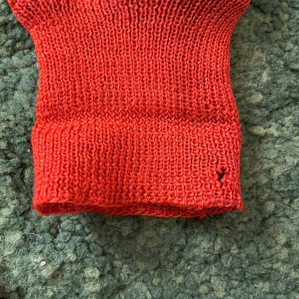 1940s Letterman Orange Cardigan - Picture 10 of 13